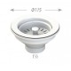 Βαλβίδα νεροχύτη 1 1/2" Λευκό χρώμα Νο501 OEM