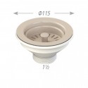 Βαλβίδα νεροχύτη 1 1/2" Μπεζ χρώμα Νο501 OEM