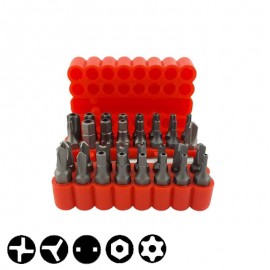 Μύτες 1/4" 25mm με μαγνητικό αντάπτορα σετ 33 τεμ. FORCE 2331