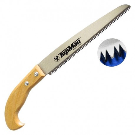 Πριόνι κλάδου ίσιο 240mm με ξύλινη λαβή TopMan 1013-240