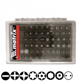 Μύτες 1/4" 25mm με μαγνητικό αντάπτορα σετ 61 τεμ. Mtx 113879