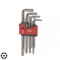 Κλειδιά άλλεν Torx με τρύπα μακριά σετ 9 τεμ. FORCE 5098LT