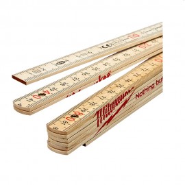 Μέτρο σπαστό ξύλινο καφέ 2m Milwaukee 4932459303