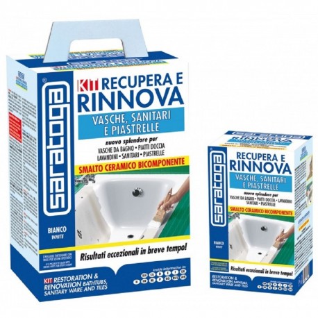 Σμάλτο επιδιόρθωσης μπανιέρας Kit σε Λευκό 375ml SARATOGA