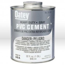 Κόλλα PVC CEMENT γκρι με πινέλο Αμερικής 250gr Oatey