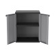 Ντουλάπα πλαστική Δίφυλλη JLINE 68 68x37.5x85cm Γκρι- Μαύρο Terry