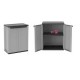Ντουλάπα πλαστική Δίφυλλη JLINE 68 68x37.5x85cm Γκρι- Μαύρο Terry