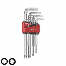 Κλειδιά άλλεν μπίλιας μακριά σετ 10 τεμ. FORCE 5102LB