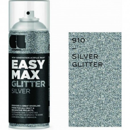Σπρέι Glitter Silver Easy Max 400ml No910 COSMOS LAC