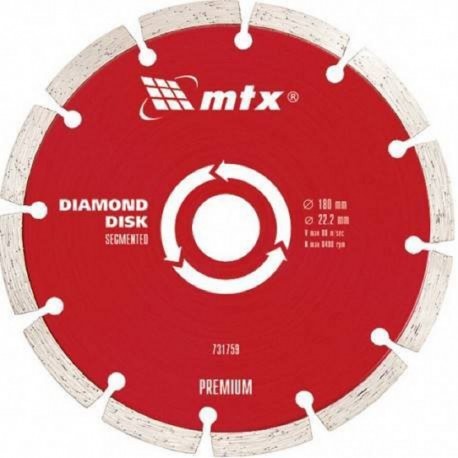 Δίσκος Διαμαντέ δομικών υλικών Φ230x22.2 Mtx 731779