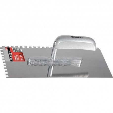 Σπάτουλα κόλλας inox με χερούλι και τετράγωνα δόντια 6x6mm Mtx 867379
