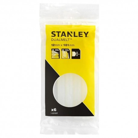 Σιλικόνη σε ράβδους 12mmx101mm σετ 6 τεμ. STANLEY 1-GS15DT