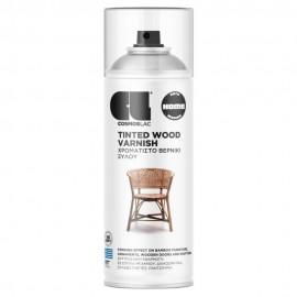 Σπρέι χρωματιστό βερνίκι ξύλου Tinted Wood Varnish 400ml COSMOS LAC