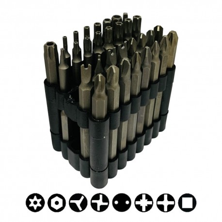 Μύτες 1/4" 75mm σετ 32 τεμ. PASCO TOOLS 001663