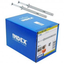 Βύσματα καρφωτά πλαστικά με βίδα 100 τεμ. Index