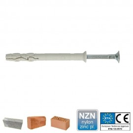 Βύσματα καρφωτά πλαστικά με βίδα No8 100 τεμ. SMPKK308N SMART