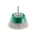 Συρματόβουρτσα καμπάνα Φ75 Inox με αξονάκι 6mm SIT B TE75 0985