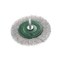 Συρματόβουρτσα στρογγυλή Inox με αξονάκι 6mm SIT