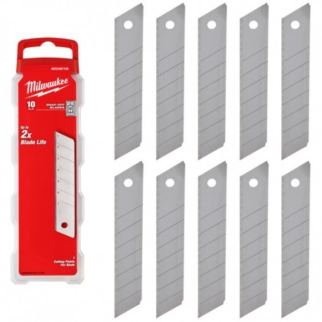 Λάμες ανταλλακτικές 25mm σετ 10 τεμ. Milwaukee 4932480108