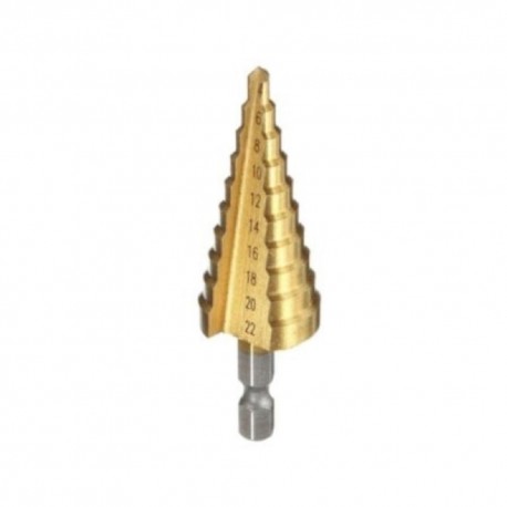 Τρυπάνι κωνικό HSS 4-22 με εξάγωνο άξονα PASCO TOOLS