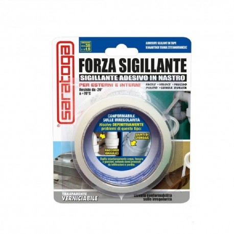 Ταινία στεγανοποίησης αυτοκόλλητη 38mmx1.5m FORZA SIGILLANTE SARATOGA