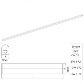 Φωτιστικό πάγκου Led 8w 57cm VITOONE 2310360