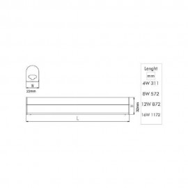 Φωτιστικό πάγκου Led 4w 31cm VITOONE 2310350