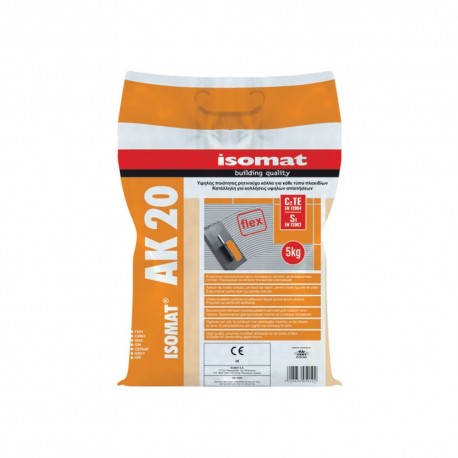 ΑΚ 20 Κόλλα πλακιδίων Λευκή 5Kg ISOMAT