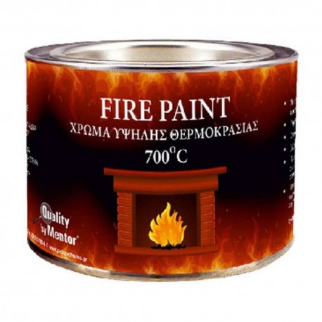 Χρώμα υψηλής θερμοκρασίας μαύρο 700°C 150ml MENTOR