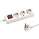 Πολύπριζο με διακόπτη και καλώδιο 1.5m 3X1.5mm Eurolamp