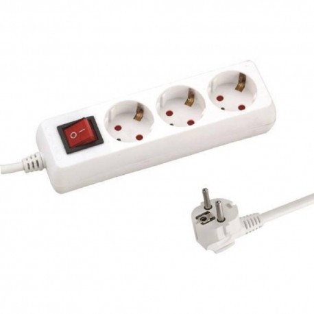Πολύπριζο με διακόπτη και καλώδιο 3m 3X1.5mm Eurolamp