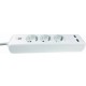 Πολύπριζο 3 θέσεων σούκο και 2 USB και καλώδιο 1.5m Eurolamp 147-62150