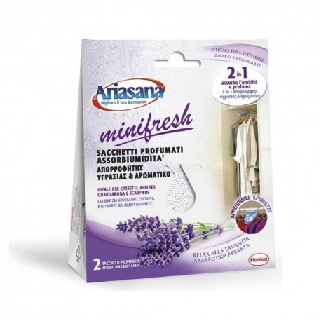 Απορροφητής υγρασίας σε κρεμάστρα 2x50gr ARIASANA Minifresh