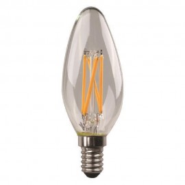Λάμπα LED κεράκι (μινιόν) FILAMENT C37 E14 6500K γυάλινη Eurolamp
