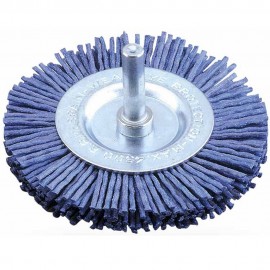 Βούρτσα στρογγυλή νάυλον Φ100 με αξονάκι 6mm PG 497.20