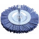 Βούρτσα στρογγυλή νάυλον Φ100 με αξονάκι 6mm PG 497.20