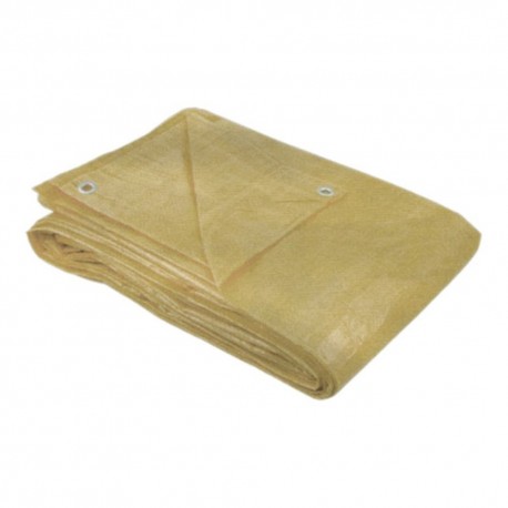 Μουσαμάς μπεζ με κρίκους 4x6 μέτρα 120gr OEM