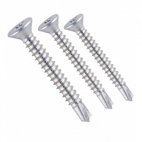 Τρυπανόβιδες 4,2mm φρεζάτες γαλβανιζέ 100 τεμ. 