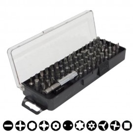 Μύτες 1/4" 25mm με μαγνητικό αντάπτορα σετ 60 τεμ. Inter 740317