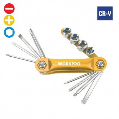 Κατσαβίδια και καρυδάκια σουγιάς σετ 12 τεμ. Workpro W013008