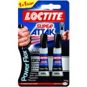 Κόλλα Στιγμής Gel power flex Super Attak Gel 3gr 1+1 δώρο Loctite