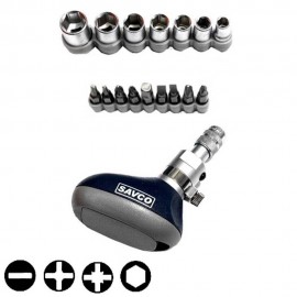 Κατσαβίδι καστάνιας νάνος 1/4" σετ 17 τεμ. AV-304 SAVCO