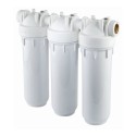 Συσκευή Φίλτρου Νερού DP TRIO τριπλή λευκή 1/2" MFO SX-BW 10" Atlas Filtri 314311