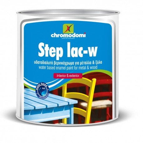 Step Lac Βερνικόχρωμα ματ νερού λευκό 750ml Χρωμοδομή