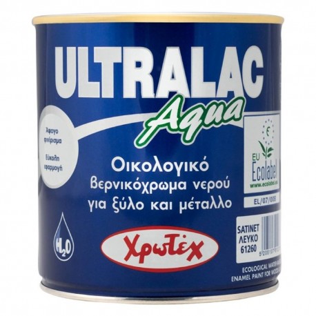 ULTRALAC AQUA Λευκό Satine λαδομπογιά νερού Νο61260 ΧΡΩΤΕΧ