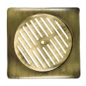 Σχάρα δαπέδου 12x12cm inox μπρονζέ OEM