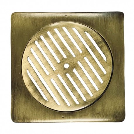 Σχάρα δαπέδου 12x12cm inox μπρονζέ OEM
