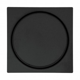 Σχάρα δαπέδου 12x12cm inox μαύρη με βιδωτό καπάκι Ιταλίας OEM