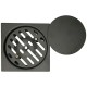 Σχάρα δαπέδου 12x12cm inox μαύρη με βιδωτό καπάκι Ιταλίας OEM