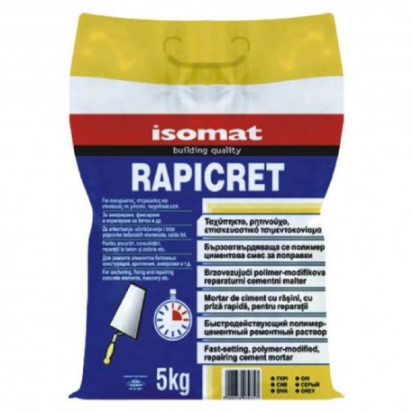 RAPICRET Τσιμεντοκονίαμα επισκευαστικό ταχύπηκτο Γκρι 5kg ISOMAT